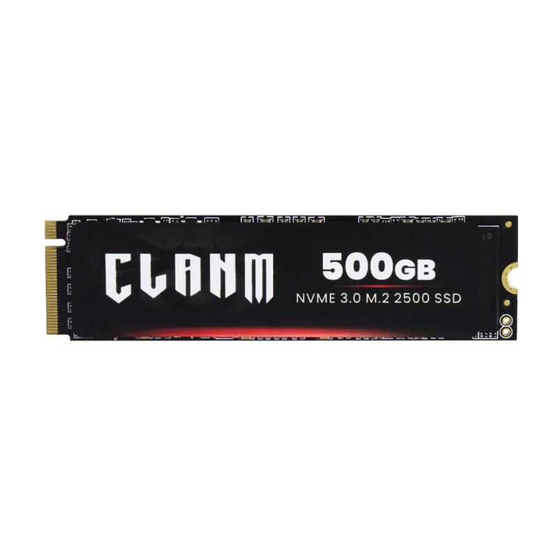 SSD M2 CLANM, 500GB, PCIE 3.0, 2.5″, Leitura: 2500MB/s, Gravação: 1800MB/s, Preto
