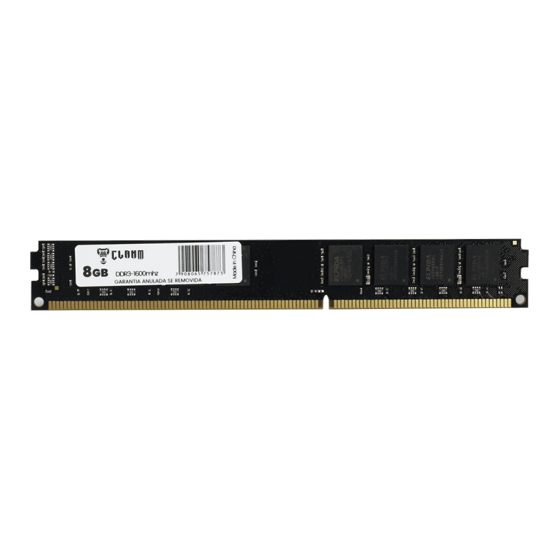 MEMÓRIA RAM CLANM, 8GB, 1600MHz, DDR3, PRETO