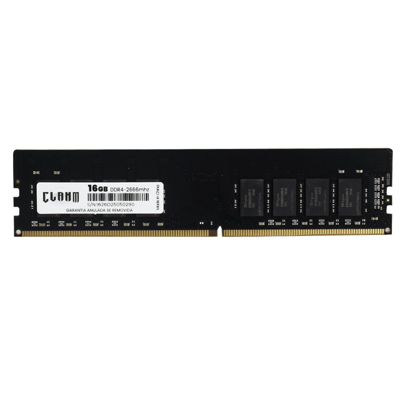 MEMÓRIA RAM CLANM, 16GB, 2666MHz, DDR4, CL19, PRETO
