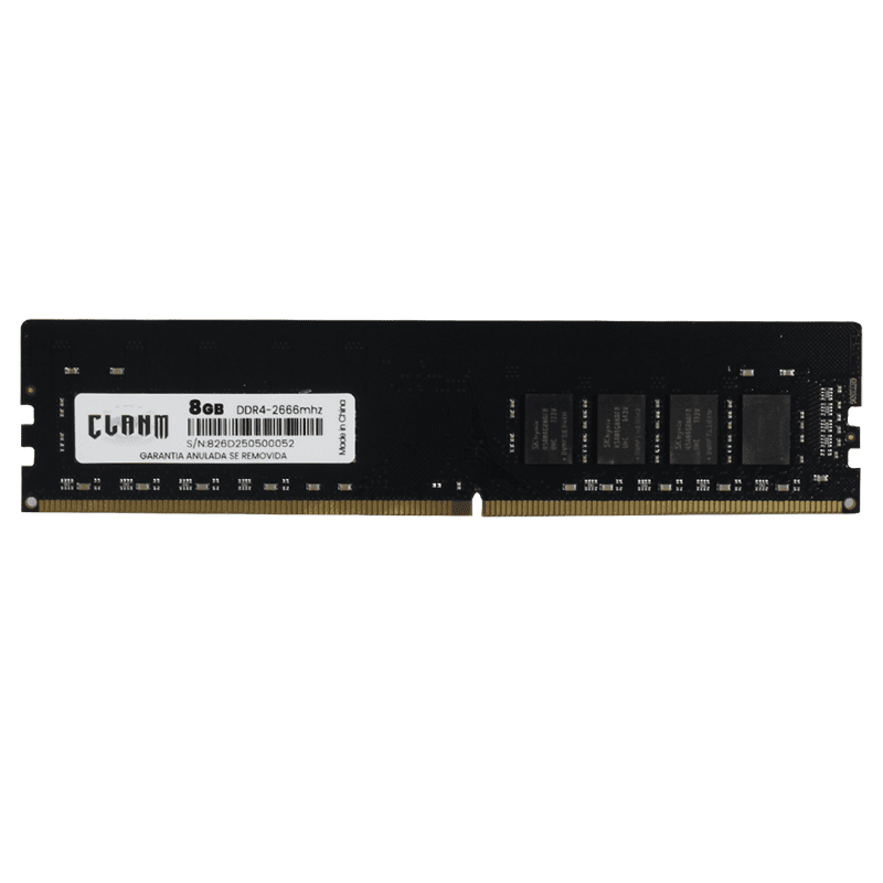 MEMÓRIA RAM CLANM, 8GB, 2666MHz, DDR4, CL19, PRETO