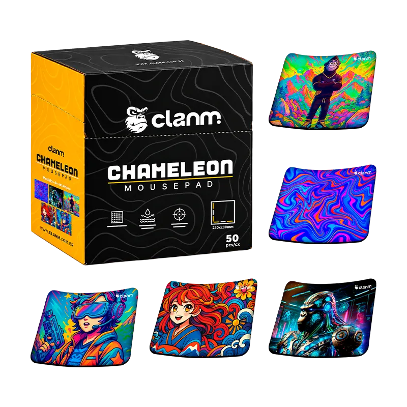 CAIXA MOUSEPADS CHAMELEON | SORTIDOS – CLANM