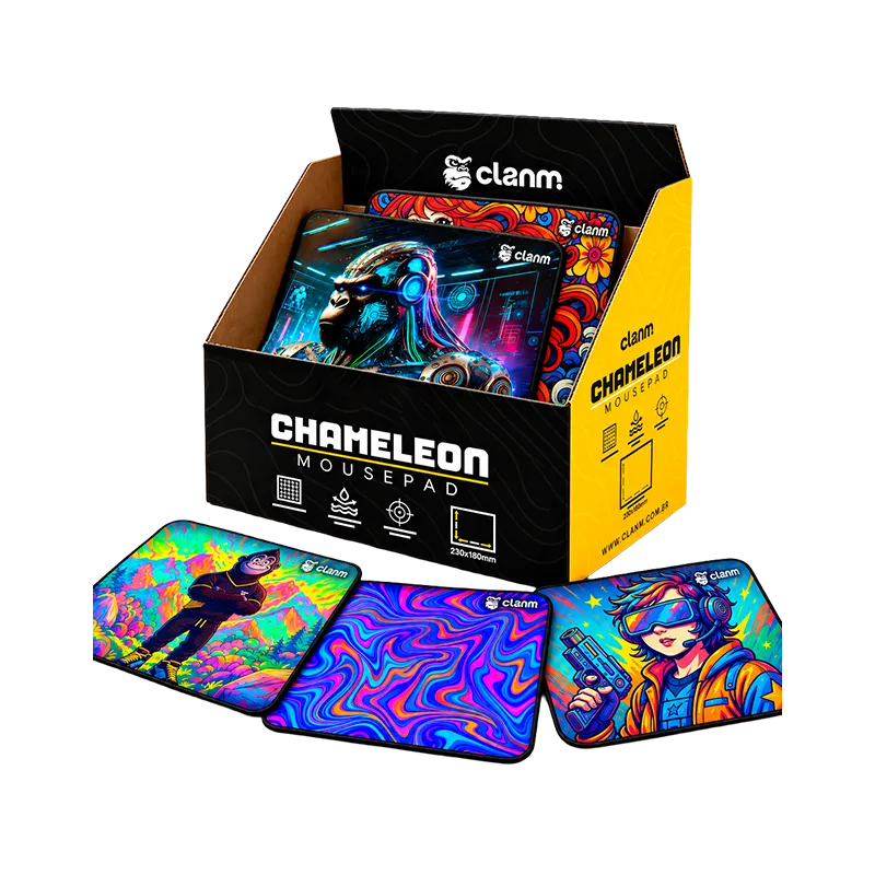 CAIXA MOUSEPADS CHAMELEON | SORTIDOS – CLANM