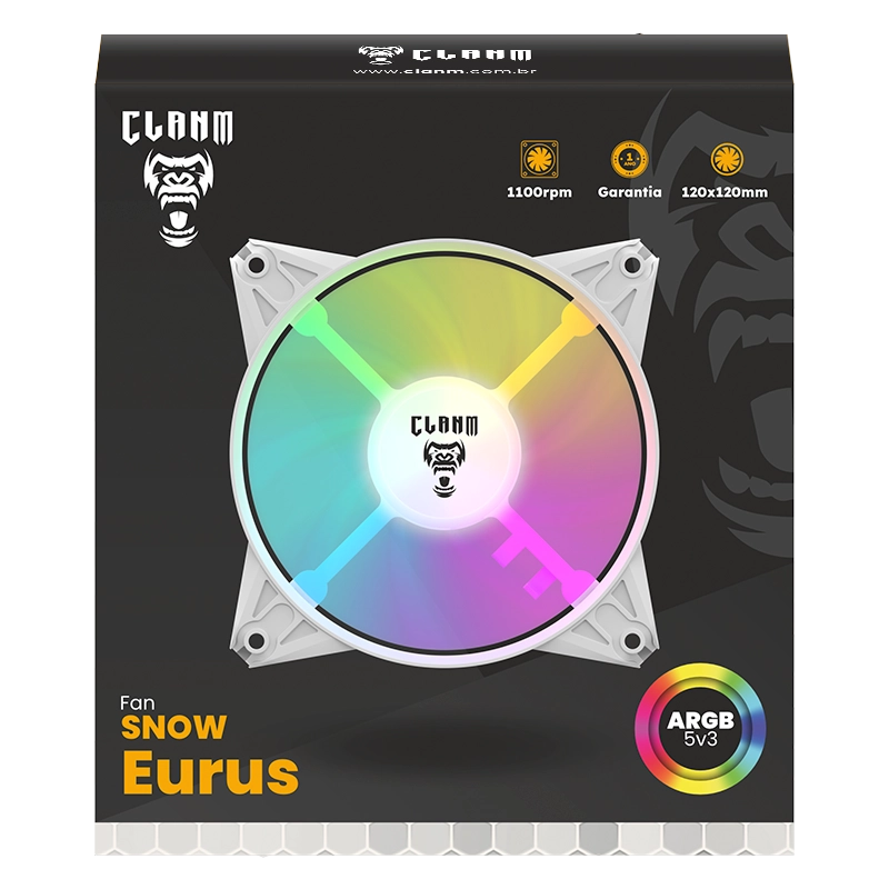 COOLER FAN SNOW EURUS | ARGB 3PIN – CLANM