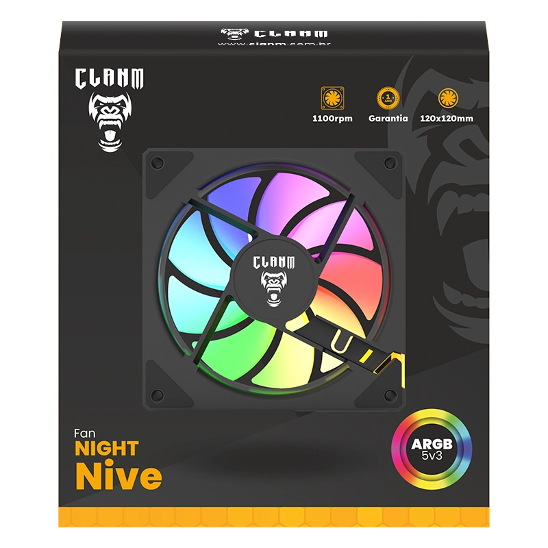 COOLER FAN NIGHT NIVE | ARGB 3PIN – CLANM