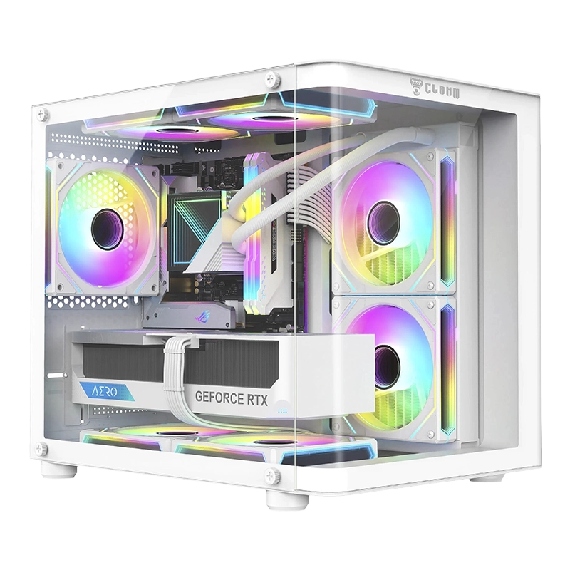 GABINETE GAMER SNOW RODAN | VIDRO CURVO – AQUÁRIO – CLANM