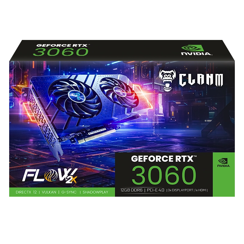 GPU NVIDIA GEFORCE RTX3060 – 12GB DDR6 – 192BIT – CLANM
