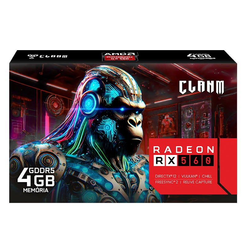 GPU AMD RX560 – 4GB DDR5 – 128BIT – DVI/HDMI/DP – CLANM