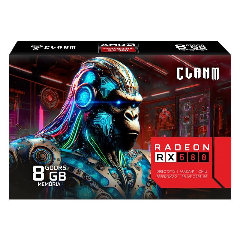 GPU AMD RX580 – 8GB DDR5 – 256BIT – DVI/HDMI/DP – CLANM
