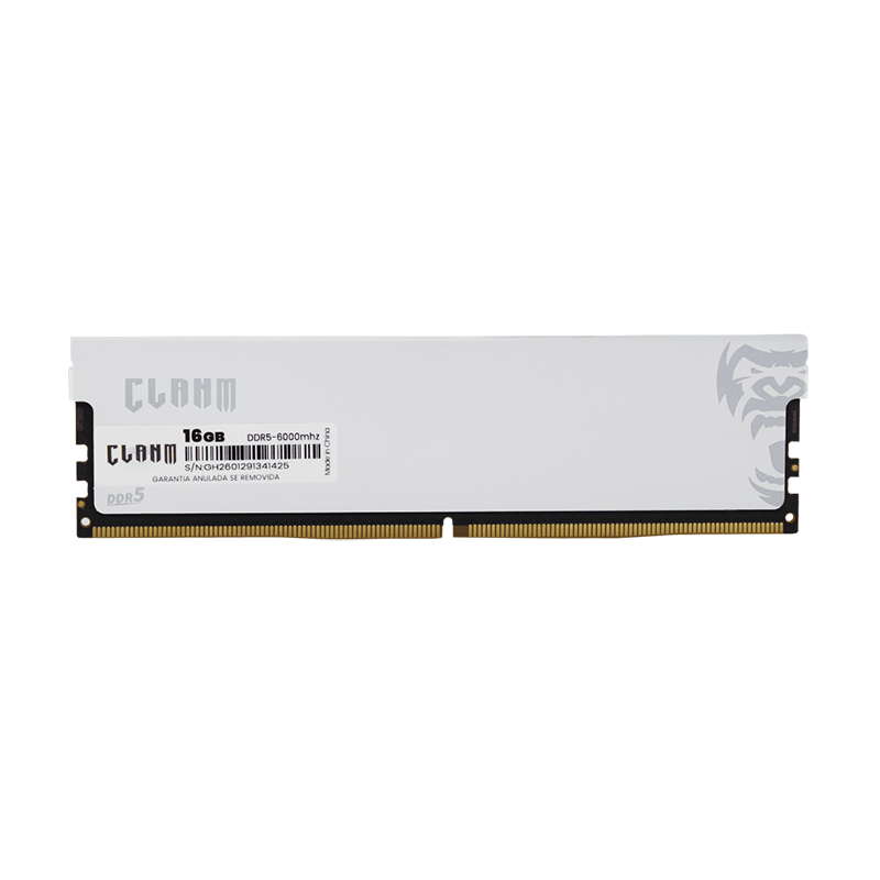 MEMÓRIA RAM CLANM DDR5 16GB – 6000MHz, CL40, BRANCA
