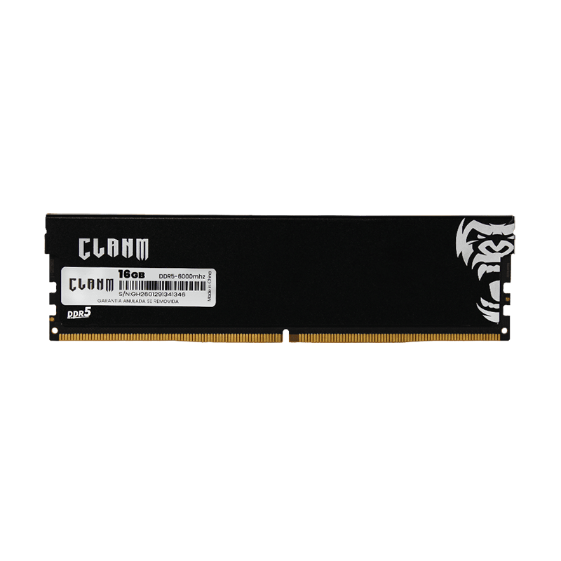 MEMÓRIA RAM CLANM DDR5 16GB – 6000MHz, CL40, PRETA