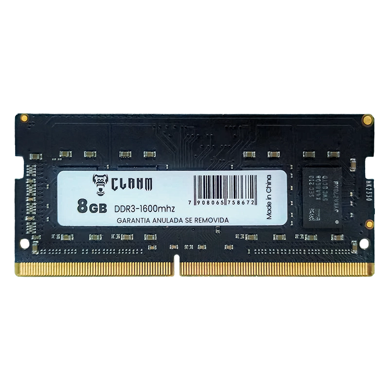 MEMÓRIA DE NOTEBOOK CLANM DDR3 8GB – 1600MHz, CL11