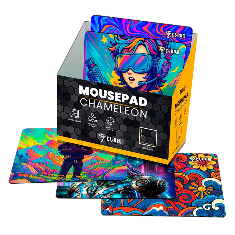 CAIXA MOUSEPADS CHAMELEON | SORTIDOS – CLANM