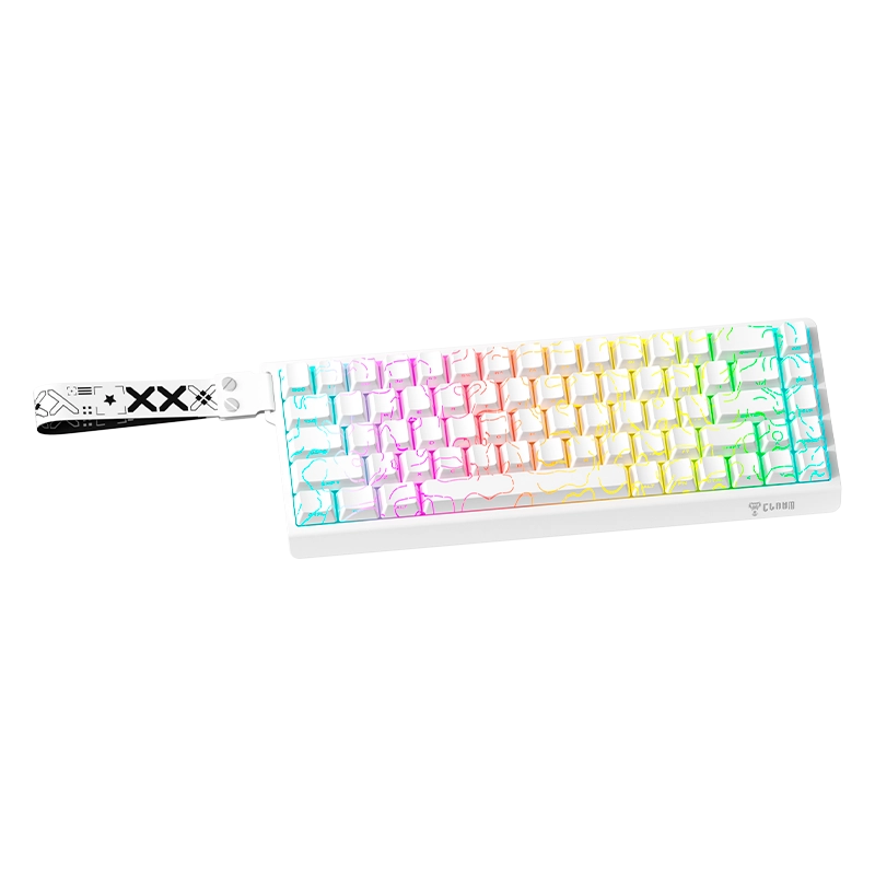 TECLADO GAMER 65% ARKAN SNOW – MEMBRANA – RGB – CLANM