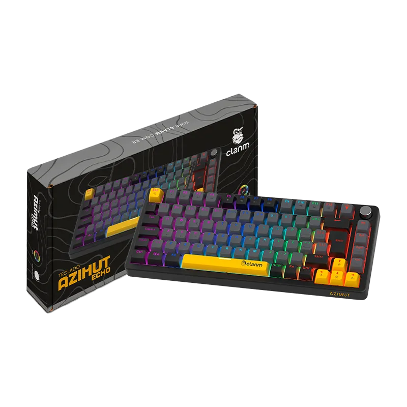 Downloads: TECLADO GAMER 75% AZIMUT ECHO – MECÂNICO – RGB – CLANM (14344)