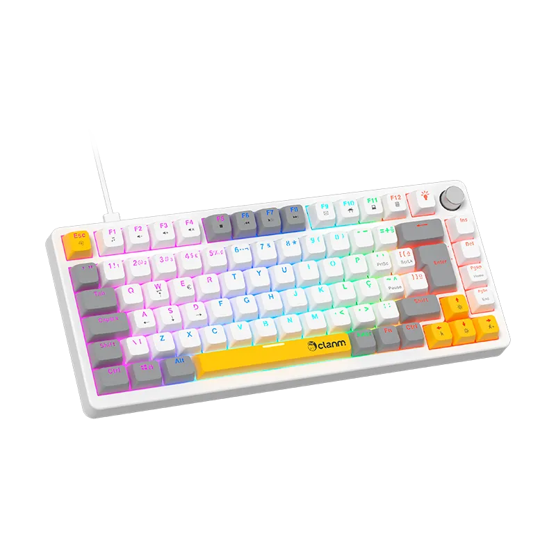 TECLADO GAMER 75% AZIMUT LYRA – MECÂNICO – RGB – CLANM