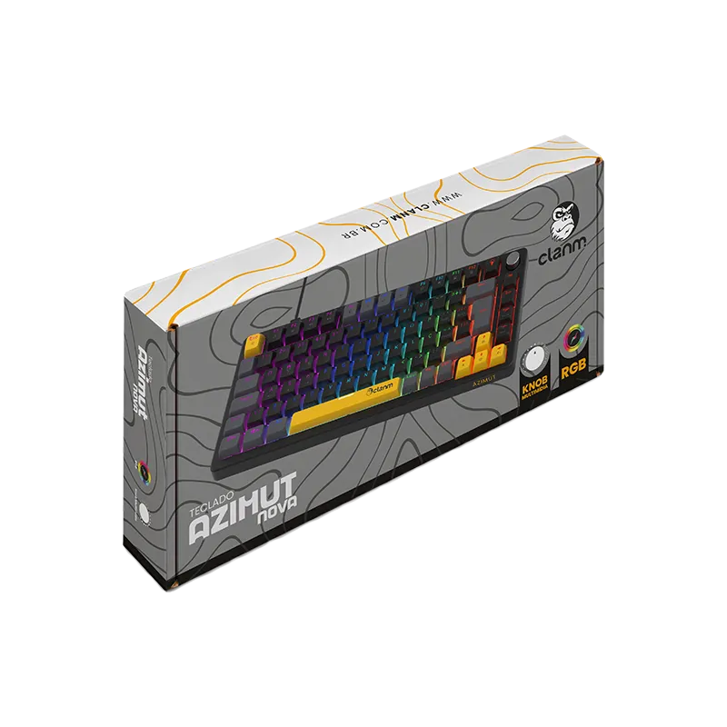 TECLADO GAMER 75% AZIMUT NOVA – MECÂNICO – RGB – CLANM