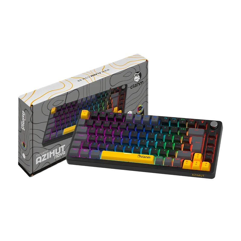 Downloads: TECLADO GAMER 75% AZIMUT NOVA – MECÂNICO – RGB – CLANM (14338)