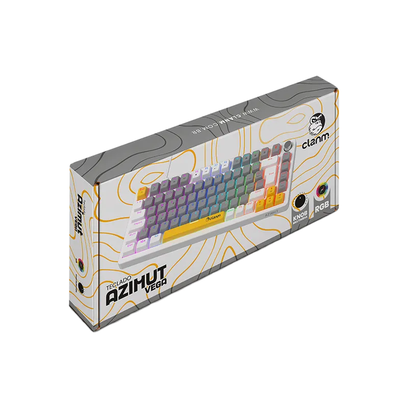 TECLADO GAMER 75% AZIMUT VEGA – MECÂNICO – RGB – CLANM