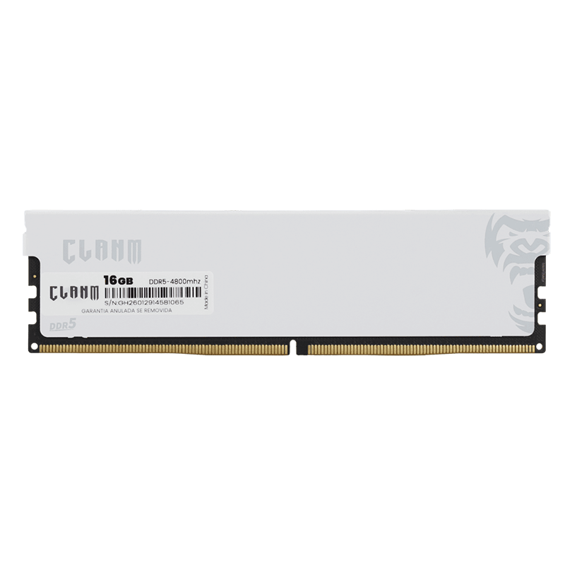 MEMÓRIA RAM CLANM DDR5 16GB – 4800MHz, CL40, BRANCA