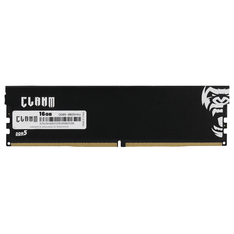 MEMÓRIA RAM CLANM DDR5 16GB – 4800MHz, CL40, PRETA
