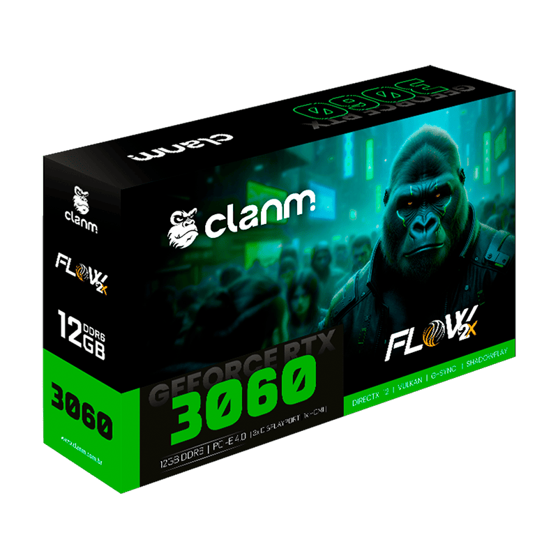 GPU NVIDIA GEFORCE RTX3060 – 12GB DDR6 – 192BIT – CLANM